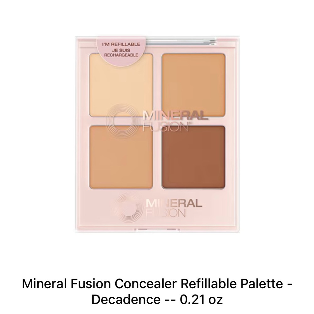 New, Sealed! Mineral Fusion Decadence Cream and Tan Concealer Palette Refillable